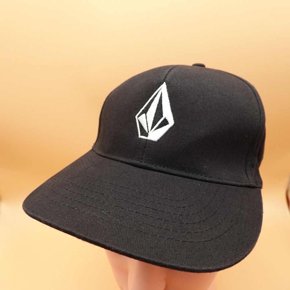 Volcom Hat Cap Stone Tech Logo Snapback Black Adjustable Skate